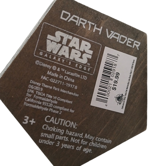 HTF Disney Galaxy's Edge Star Wars Wooden Darth Vader Bendable Toy Figurine - Picture 3 of 16